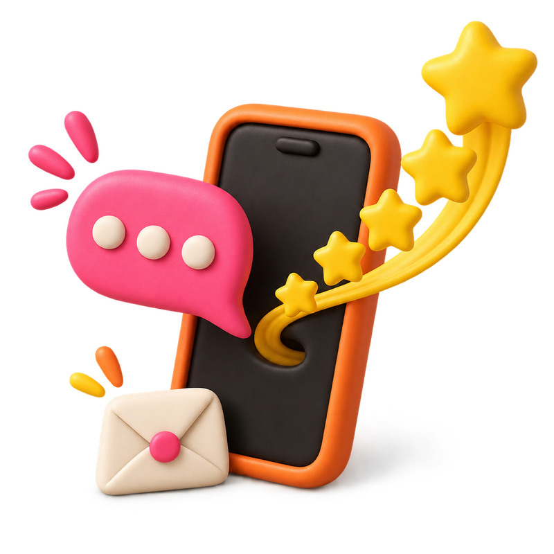 Clay illustration representing Reviews on Autopilot